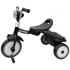 Triciclo Infantil Dobrável com Luzes, Rodas Duráveis e Assento Confortável para Crianças de 1 a 5 Anos, UBRAVOO, Azul