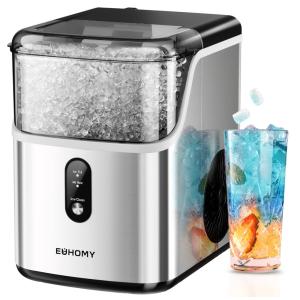 Euhomy IM 05E Máquina de Gelo Automática Portátil Produz até 11kg, 24H, 110V, Cor Roxa