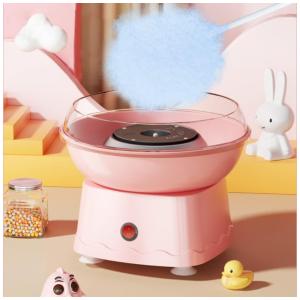OuYteu BX A400 Máquina de Algodão Doce Elétrica Profissional à Prova de Respingos, 110V, 500W, Rosa