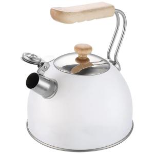 KAISA VILLA TChaleira de Chá 2.5L, com Apito, Aço Inoxidável, Branca