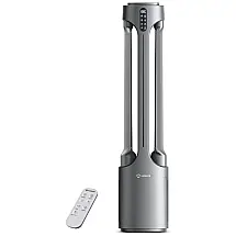 Ventilador de Torre 2 em 1 Humidificador com Filtro HEPA com Controle Remoto, 5 Modos e Temporizador de 15 Horas, 110v, AIRMATE, Cinza