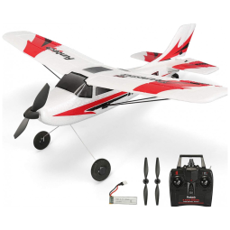 Avião de Controle Remoto 2.4G Design 3CH, Idade Recomendada 14, FUNTECH, Branco