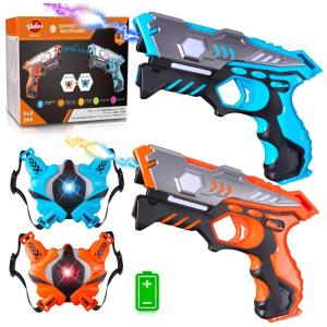 Pistola Infantil com Laser Infravermelho e Colete para 2 Jogadores, Idade de 6 a 12 Anos, VATOS