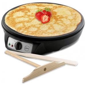 Máquina de Crepe Elétrica antiaderente, 110v, LUMME, Preto