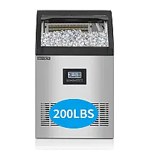 Máquina de Gelo até 19 kg em 24H Portátil, 120W, 110v, ROVSUN, Preto
