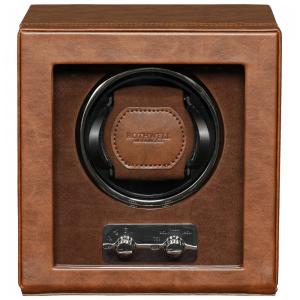 Caixa, Estojo Rotativo Automático para Relógios, 1 Lugar, ROTHWELL RW1W, Marrom