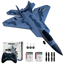Avião de Controle Remoto F22, 2.4 Ghz 2CH com Função Planador, HAWKS WORK 822, Azul