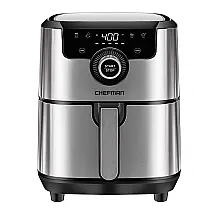 Fritadeira Elétrica Air Fryer 4.3L com Painel de Controle Digital, Temporizador e Desligamento Automático, 110V 1200W, CHEFMAN, Prata