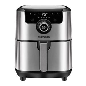 Fritadeira Elétrica Air Fryer 4.3L com Painel de Controle Digital, Temporizador e Desligamento Automático, 110V 1200W, CHEFMAN, Prata