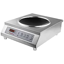 Cooktop de Indução Elétrico Portátil 1 Queimador, 3500W, 220V, ABANGDUN AJ35KC, Prateado