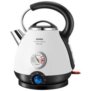 Chaleira Elétrica 1.7L com Controle de Temperatura e Cronômetro Embutido, 1500W, Branca, 110v, BGBG, Branco