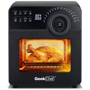 Fritadeira Elétrica 15L de Capacidade 16 Funções com Painel de Controle Digital, 1700W, 110v, GEEK CHEF, Preto