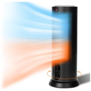 Aquecedor de Cerâmica Elétrico Portátil, 3 Configurações, 1500W, 110v, AIGOSTAR, Preto