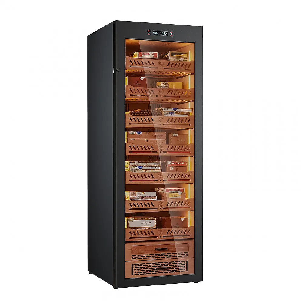 Humidor para Charutos YohTron 448L Preto com Sistema de Temperatura e Umidade Constante
