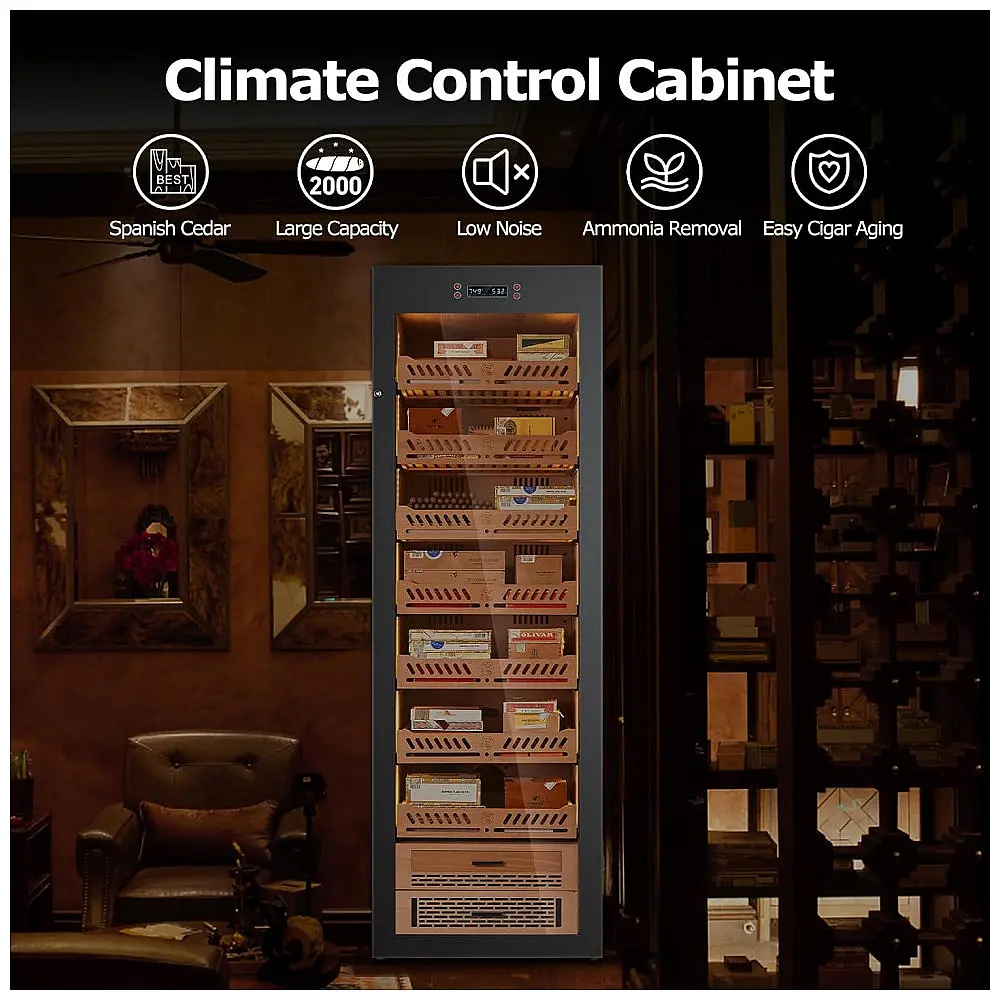Humidor para Charutos YohTron 448L Preto com Sistema de Temperatura e Umidade Constante — foto 3