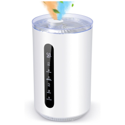 Umidificador de Névoa Quente e Fria, 6,6L com Temporizador de 8H, Bico de 360°, Luz Noturna e Display LED para Ambiantes até 47m², 110V