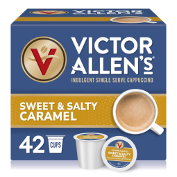 Keurig K Cup Cappuccino Salgado Kosher 24 unidades, VICTOR ALLEN, Marrom