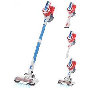 Aspirador de Pó sem Fio 6 em 1 Potente 350W 26 kpa até 30 Min de Ação, 110v, POWEART V80, Azul