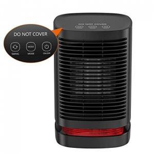 Aquecedor Elétrico Portátil 950W com Oscilação Automática Controle por Toque 110V
