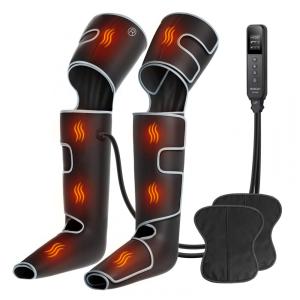 Massageador Elétrico de Compressão para Pernas e Pés 3 Modos e 3 Intensidades, CINCOM, Prata