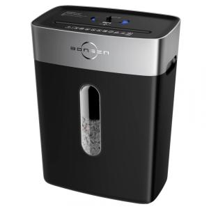 Trituradora de Papel BONSEN para Escritório em Casa, Cesto de 15 Litros, Fragmenta 10 Folhas de uma Vez, Nível de Segurança P4