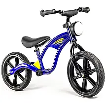 Bicicleta sem Pedal com Luz Frontal e Roda de Borracha para Crianças de 2 a 5 Anos, KRIDDO, Azul