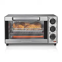 Forno Elétrico de Bancada com Controle de Temperatura e Temporizador, Aço Inoxidável, 110v, HAMILTON BEACH 31403, Cinza