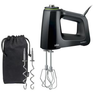 Batedeira de Mão com 9 Velocidades e Acessórios, 350W, 110v, BRAUN HM5100, Preto