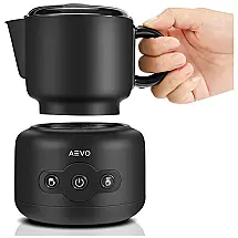 Espumador de Leite Elétrico com 4 Modos, Capacidade 300 mL, 110v, AEVO, Preto
