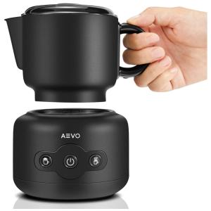 Espumador de Leite Elétrico com 4 Modos, Capacidade 300 mL, 110v, AEVO, Preto
