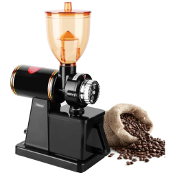 Moedor de Café 8 Níveis de Moagem até 250kg Aço Inoxidável, 200W, 110v, HUANYU, Preto