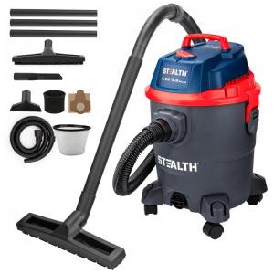 Aspirador de Pó Seco e Úmido 3 em 1 18L, 5.5 Pico HP com Extensores, 110v, STEALTH ECV05P2, Cinza