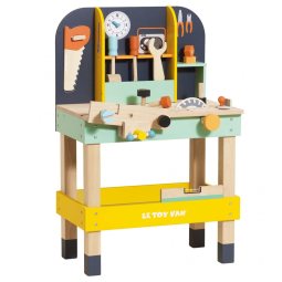 Bancada de Ferramentas Infantil de Madeira, Educacional, Ferramentas de Madeira, Para Crianças 3+ Anos, Le Toy Van, Azul