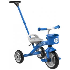 Triciclo Infantil com Alça para os Pais e Cesto para Crianças de 1 a 6 anos, GOMO, Azul