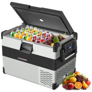AUTOOMMO Geladeira, Cooler Portátil Automotivo 41L, Controlável por APP, 60W, 12V, Cinza
