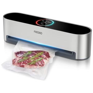 Seladora a Vácuo Automática 8 em 1 Sucção 95Kpa com Controle Digital, 110v, FRESKO V8, Prateado