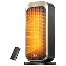 Aquecedor Elétrico Portátil com Oscilação 70, Termostato, Controle Remoto e Temporizador, 110V 1500W, Dreo Solaris 317, Dourado