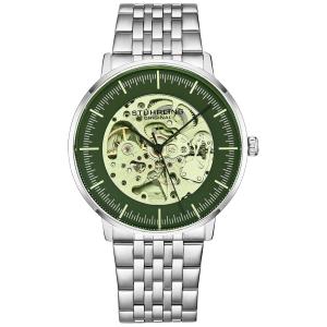 Relógio Masculino Analógico Automático com Pulseira em Aço Inoxidável, Modelo , STUHRLING 3994T, Verde