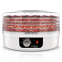 Desidratador de Alimentos NutriChef PKFD12.5 Branco 5 Bandejas Circulação de Alto Calor 120V