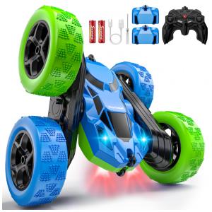 Carrinho de controle remoto STEM Hamdol 360° Stunt Car dupla face com luzes LED e giros 360°