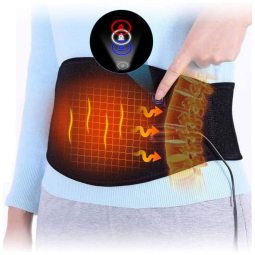 Almofada de Compressão Quente para Cãibras Abdominais Menstruais para Alívio e Dor nas Costas, Elétrica USB, FAZER, Preta