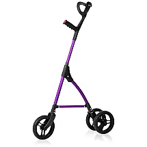 Andador 2 em 1 Bengala Direcionavel com 3 Rodas e Altura Ajustável, DAILYLIFE, Roxo