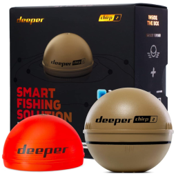 Sonar de Pesca Inteligente Portátil Detecta até 3 Frequências de Peixe até 120M com Wi Fi, DEEPER, Marrom