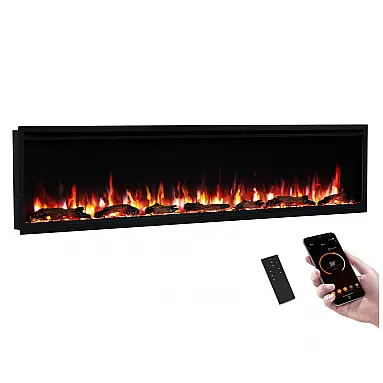 PuraFlame Herman,Lareira Elétrica Linear Inteligente