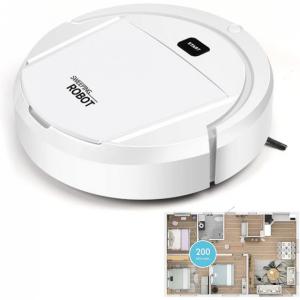 Aspirador de Pó Robô com Sucção Forte 1800PA e Silencioso, 110V, Smarteven, Branco