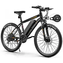 T Bicicleta Elétrica Motorizada 21 Velocidades e 3 Modos, 500W, TOTGUARD T 276, Preto