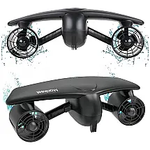 Scooter de Propulsor Aquático Inteligente Mergulhe de até 50 Metros para Crianças e Adultos, GOYOJO, Preto