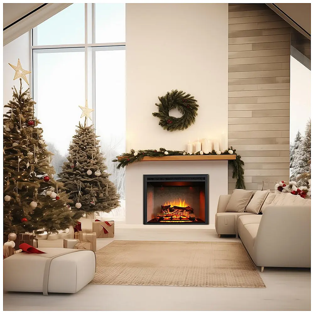 Lareira Elétrica RichFlame 89x69cm 1500W Chamas LED Som Embutir 110V — foto 3