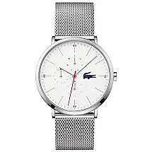 Relógio Masculino de Quartzo, com Pulseira de Aço Inoxidável, LACOSTE 2011025, Prateado