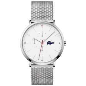 Relógio Masculino de Quartzo, com Pulseira de Aço Inoxidável, LACOSTE 2011025, Prateado